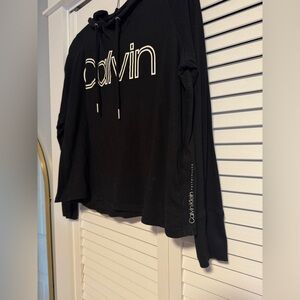 Calvin Klein Black and Pink Performance Hoodie